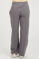 Gray Fleece Lined Maternity Lounge Pants