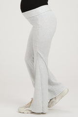 Grey Terry Flare Maternity Lounge Pants