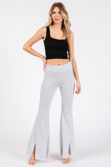 Grey Terry Flare Lounge Pants