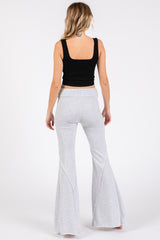 Grey Terry Flare Lounge Pants