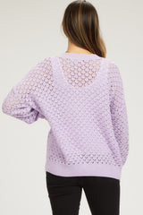 Lavender Knit Long Sleeve Maternity Top