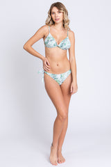 Green Leaf Print Maternity Bikini Set