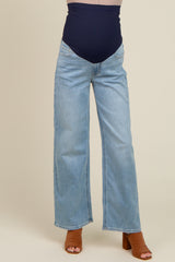 Light Blue Bootcut Maternity Jeans