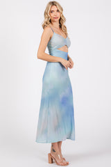 Light Blue Tie Dye Maxi Dress