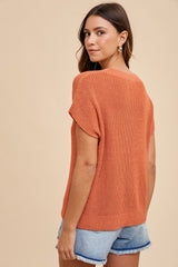 Rust Knit Maternity Top