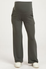 Gray Maternity Yoga Pants