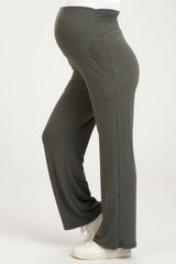 Gray Maternity Yoga Pants