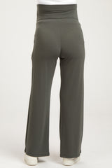 Gray Maternity Yoga Pants