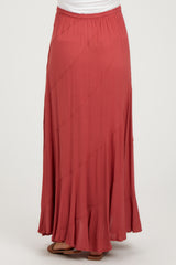 Red Tassel String Maternity Maxi Skirt