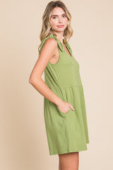 Light Olive Knot Strap Romper