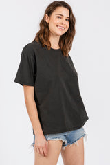 Charcoal Short Sleeve Top