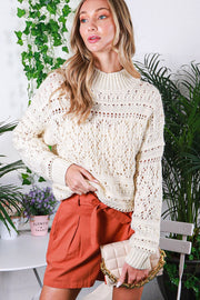 Cream Open Knit Sweater