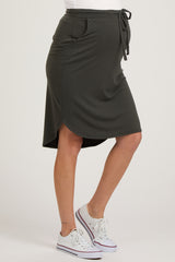 Charcoal Maternity Skirt