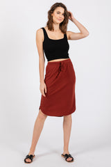 Rust Maternity Skirt