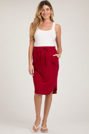 Red Maternity Skirt