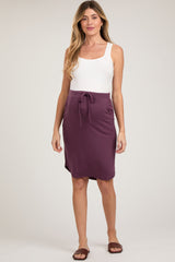 Plum Maternity Skirt