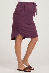 Plum Maternity Skirt