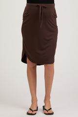 Brown Maternity Skirt