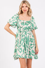 Jade Floral Puff Sleeve Maternity Dress