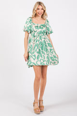 Jade Floral Puff Sleeve Dress