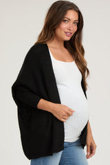 Black Knit Dolman Sleeve Maternity Cardigan