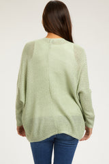 Light Olive Knit Dolman Sleeve Maternity Cardigan