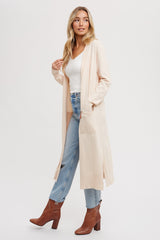 Cream Long Cardigan