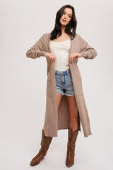 Mocha Long Cardigan