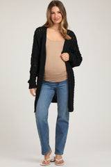 Black Knit Maternity Cardigan