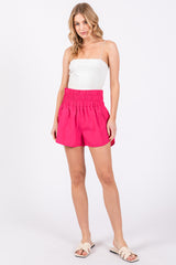 Magenta Curved Hem Active Shorts