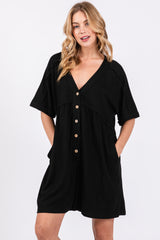 Black Button Down Romper