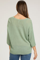 Mint Green Knit Maternity Short Sleeve Top