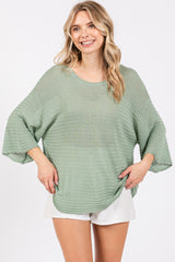 Mint Green Knit Maternity Short Sleeve Top