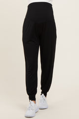 Black Soft Knit Maternity Joggers