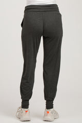 Charcoal Soft Knit Maternity Joggers