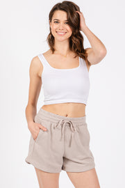 Taupe Terry Shorts