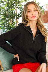 Black Half Zip Sweater