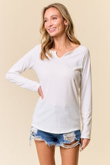 Ivory V-Neck Maternity Long Sleeve