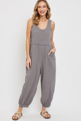 Grey Loose Fit Sleeveless Jumpsuit