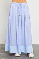 Light Periwinkle Colorblock Maxi Skirt