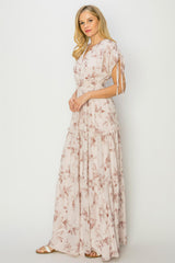 Mauve Floral Maxi Dress