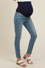 Blue Vintage Wash Maternity Skinny Jeans