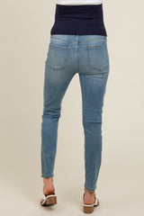 Blue Vintage Wash Maternity Skinny Jeans