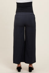 Charcoal Maternity Wide Leg Pants