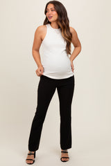 Black Slim Fit Maternity Trousers