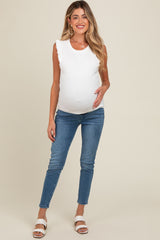 Light Blue Maternity Skinny Jeans