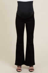 Black Flare Leg Maternity Jeans