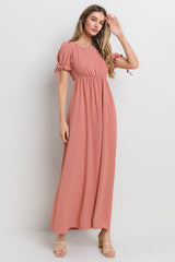 Mauve Open Back Maxi Dress