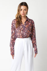 Purple Print Top