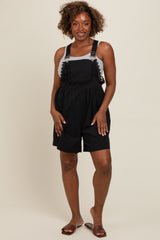 Black Maternity Overalls